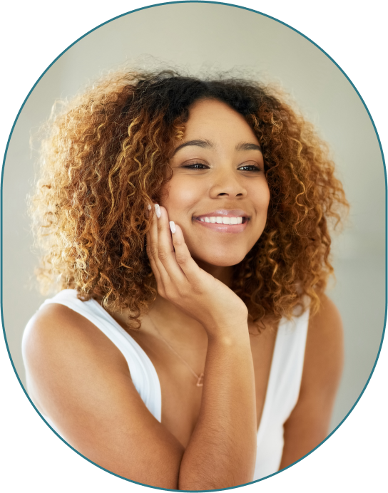 Smiling Woman Looking To The Side