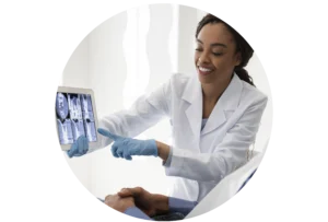Doctor and patient consult